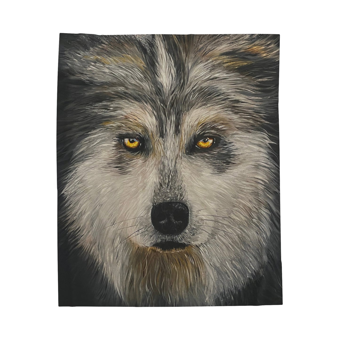 Plush Blanket & Throw Wolf -Art Print