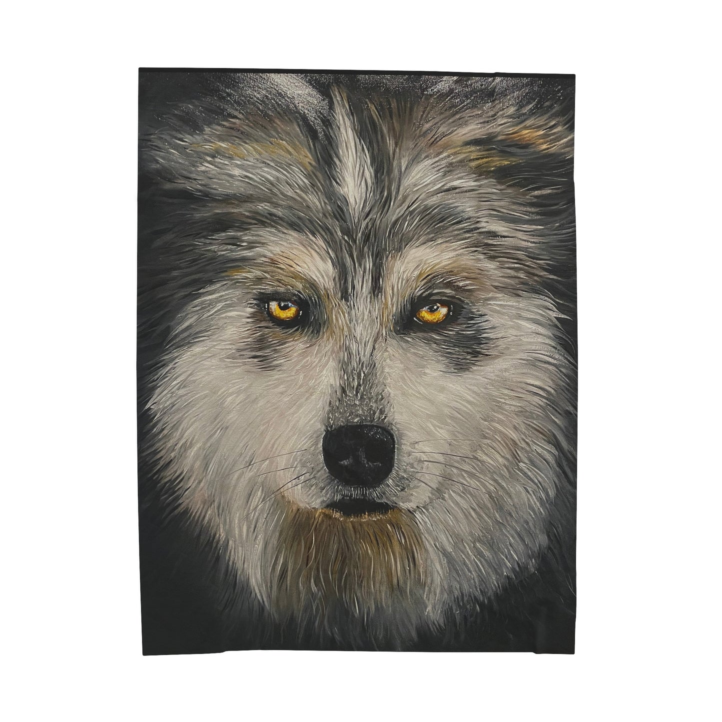 Plush Blanket & Throw Wolf -Art Print