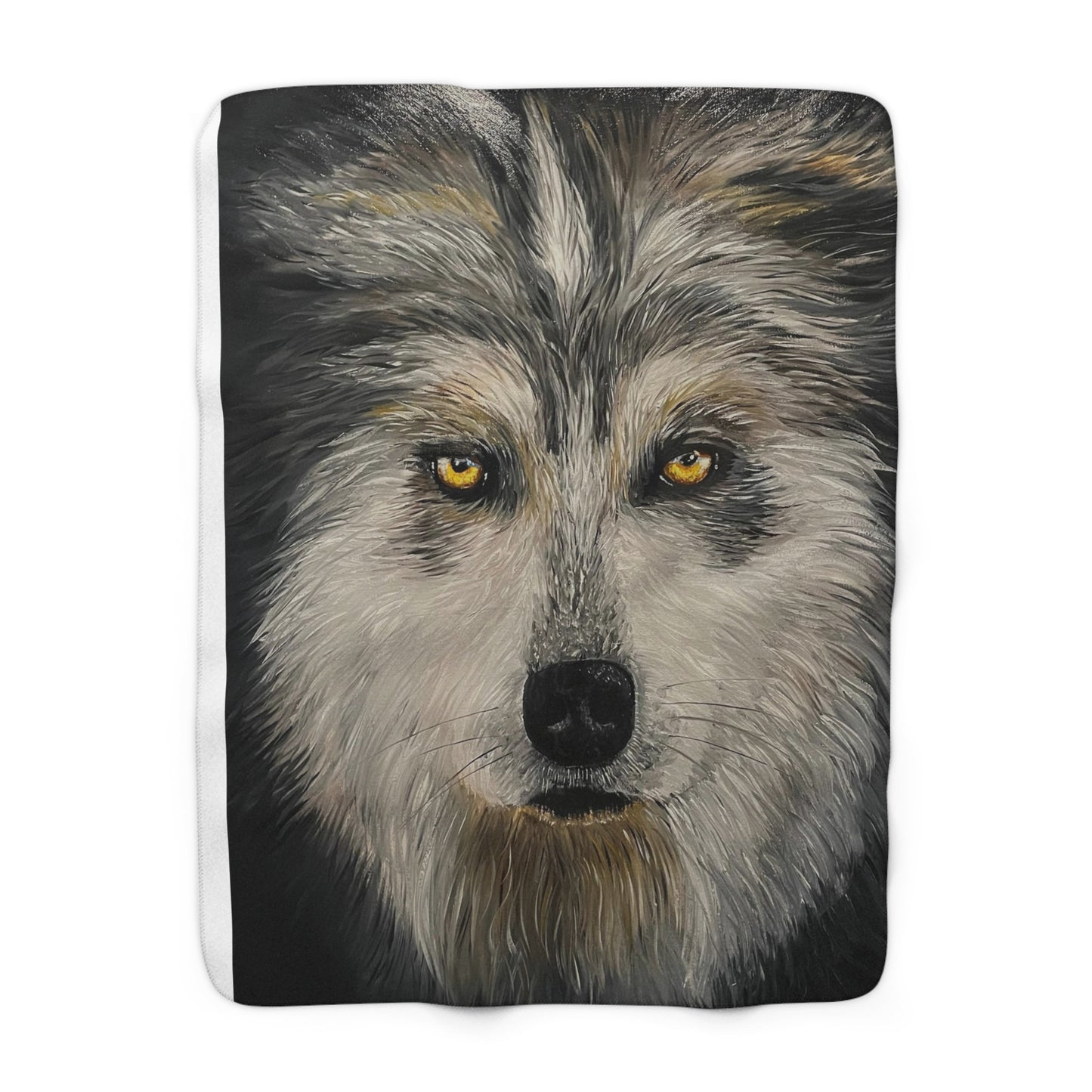 Wolf Art Sherpa Fleece Blanket