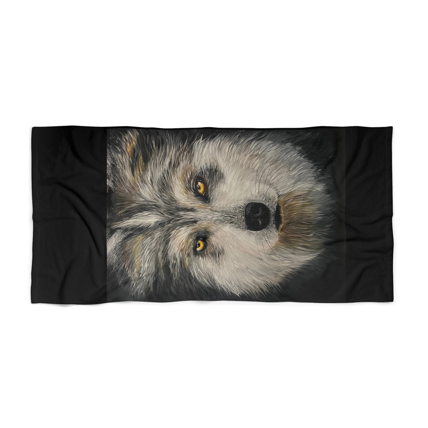 Beach Towel - Luxe Soft - Wolf Art Print