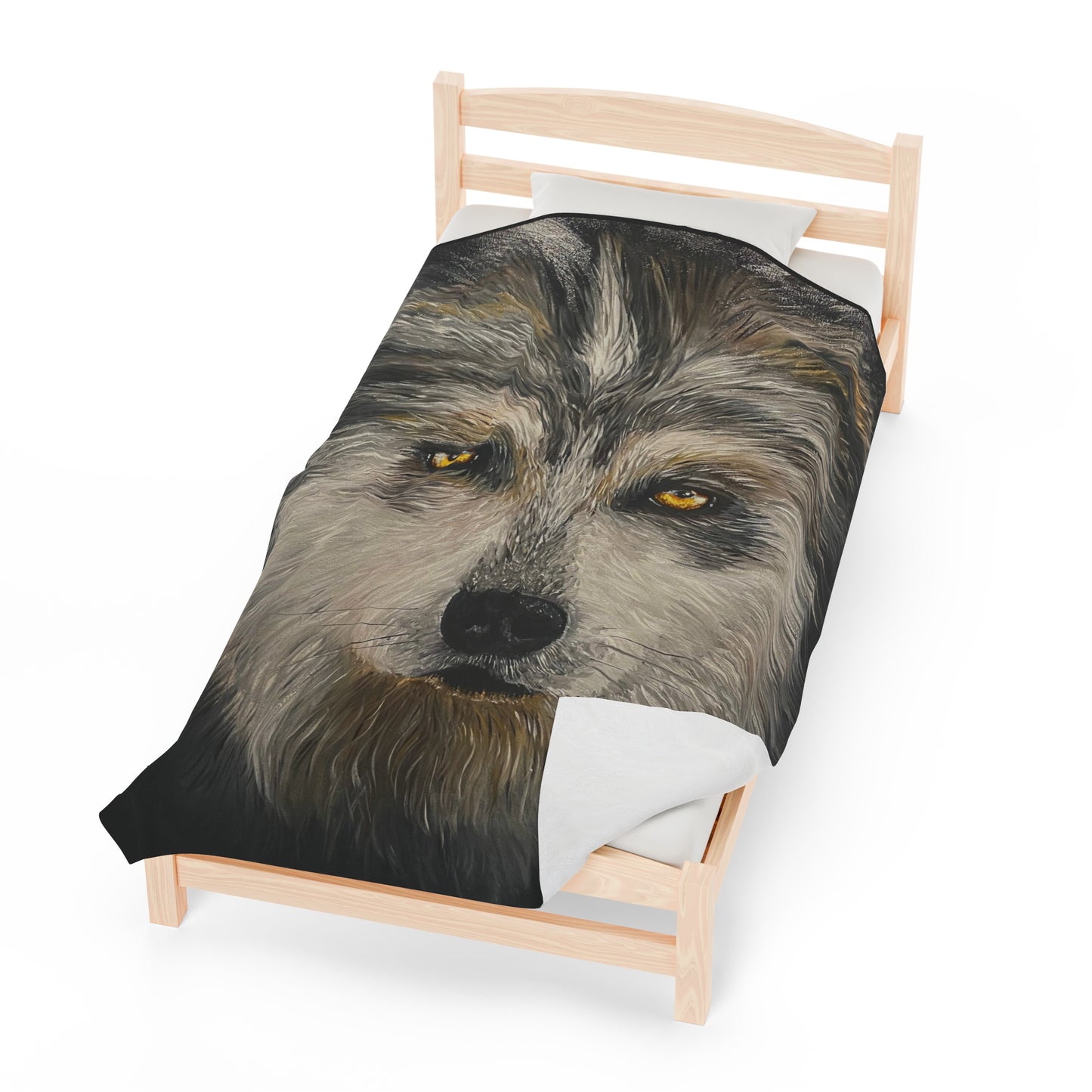 Plush Blanket & Throw Wolf -Art Print
