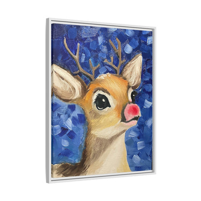 Rudolph Art Print on Matte Canvas - Framed