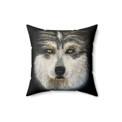 Pillow - Wolf Painting Stylized Art by Bryan Redler Wildlife Series