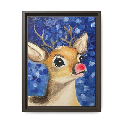 Rudolph Art Print on Matte Canvas - Framed