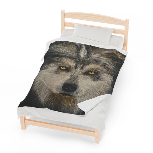 Plush Blanket & Throw Wolf -Art Print