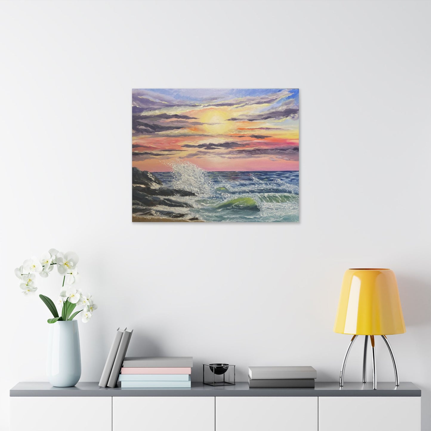 Sunset Beach - Stretched Canvas Print