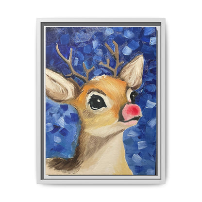 Rudolph Art Print on Matte Canvas - Framed