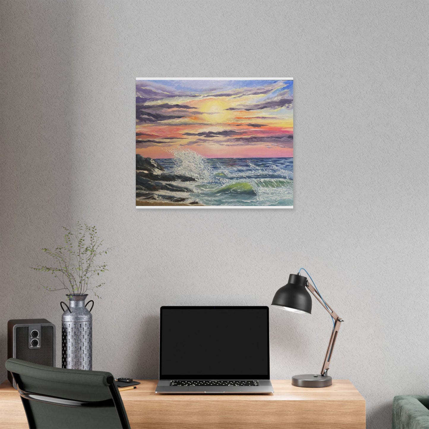 Sunset Beach - Stretched Canvas Print