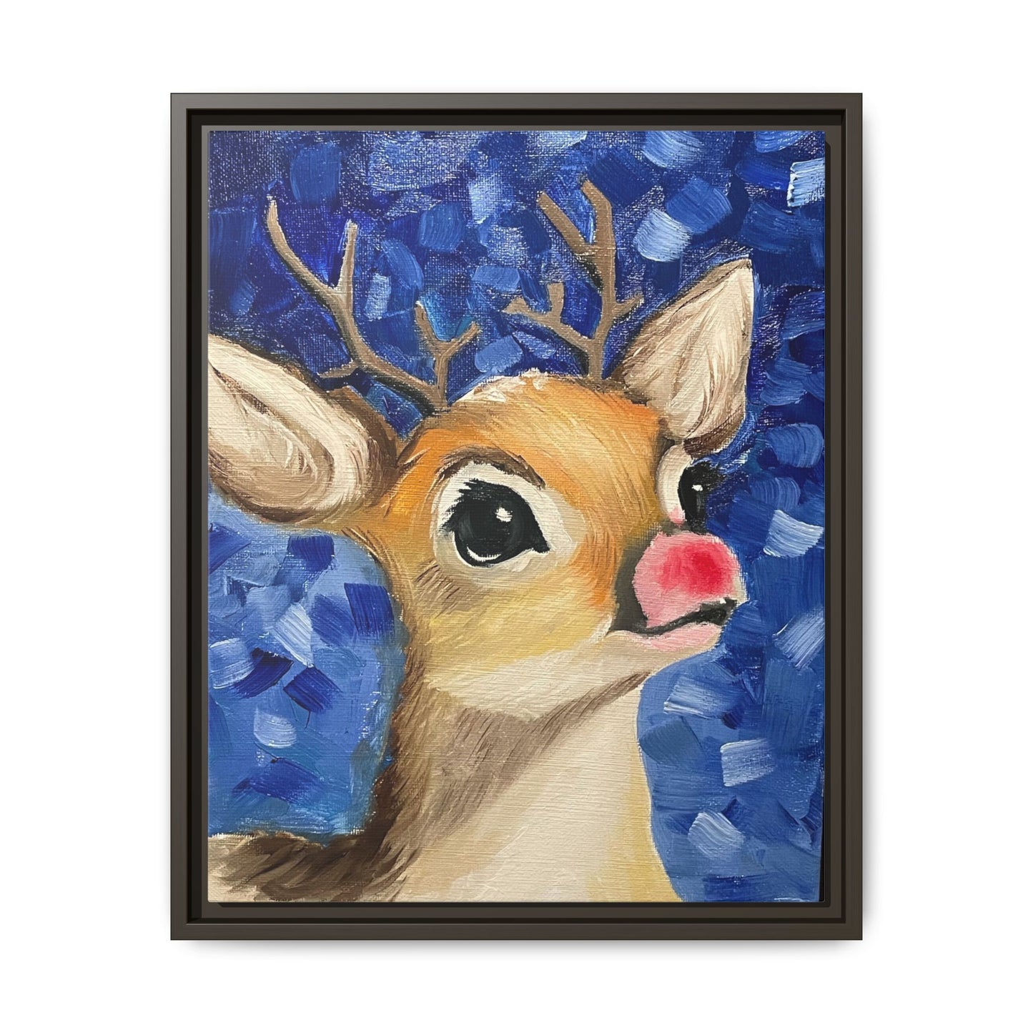 Rudolph Art Print on Matte Canvas - Framed