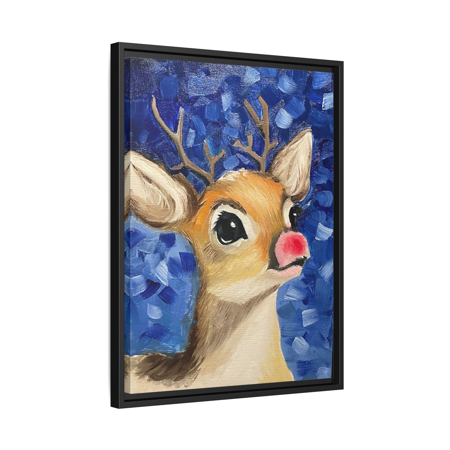 Rudolph Art Print on Matte Canvas - Framed