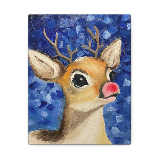 Reindeer Painting Printed on Canvas