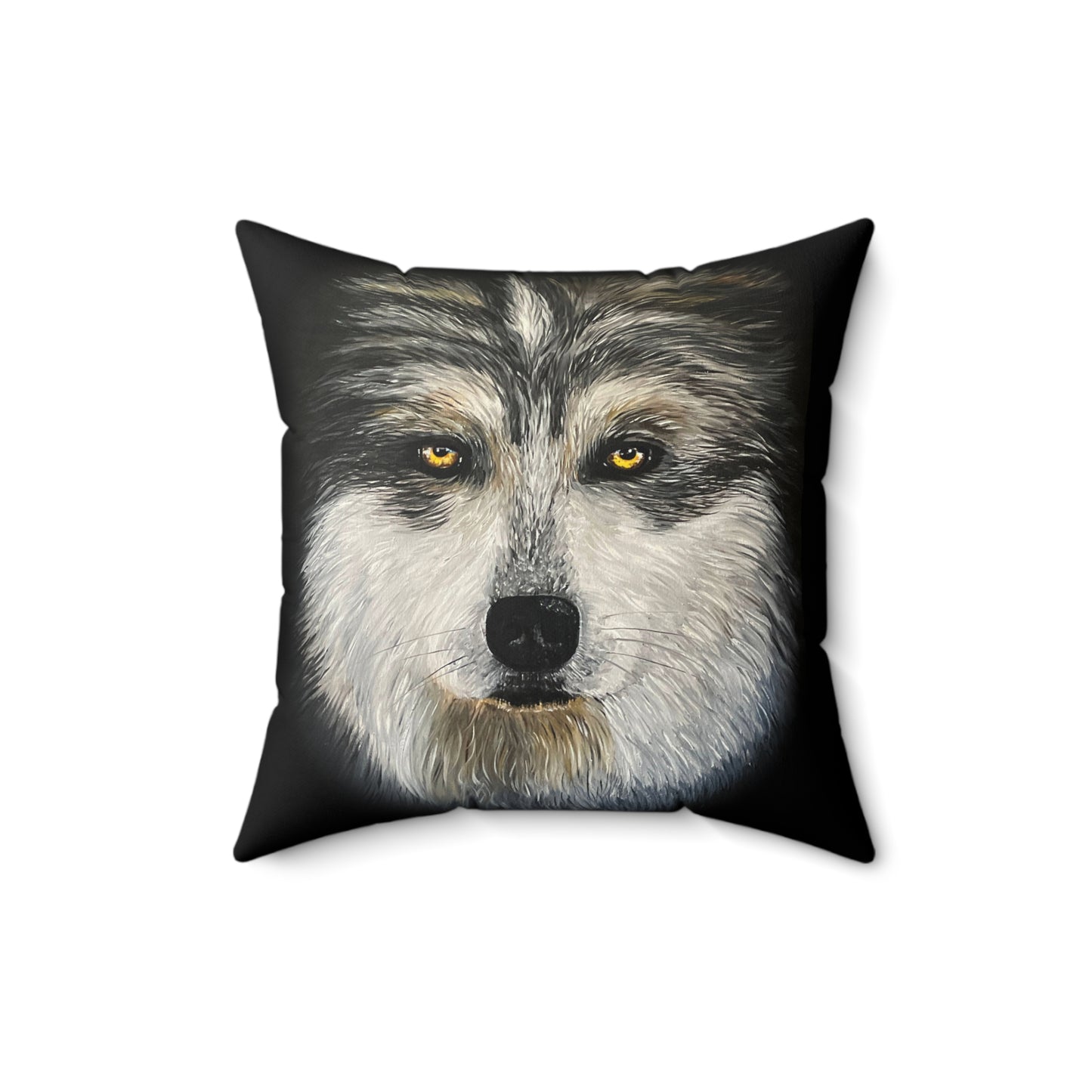 Pillow - Wolf Painting Stylized Art by Bryan Redler Wildlife Series