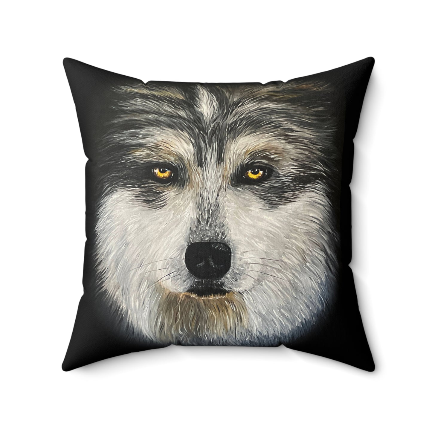 Pillow - Wolf Painting Stylized Art by Bryan Redler Wildlife Series