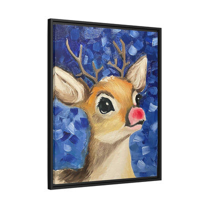 Rudolph Art Print on Matte Canvas - Framed