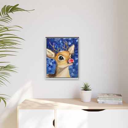 Rudolph Art Print on Matte Canvas - Framed