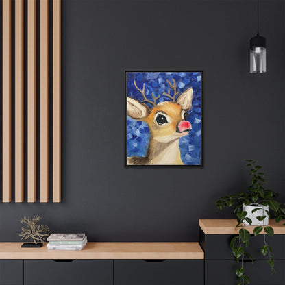 Rudolph Art Print on Matte Canvas - Framed