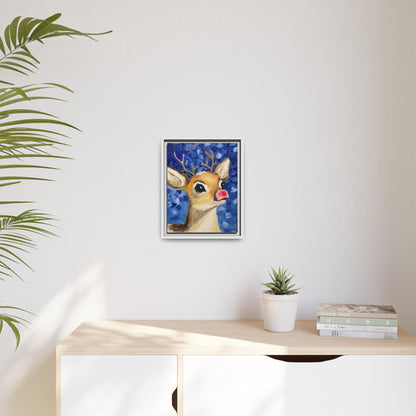 Rudolph Art Print on Matte Canvas - Framed