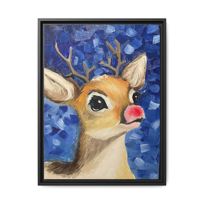 Rudolph Art Print on Matte Canvas - Framed