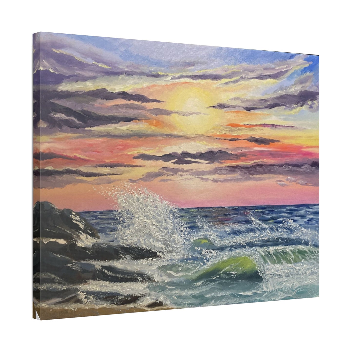 Sunset Beach - Stretched Canvas Print