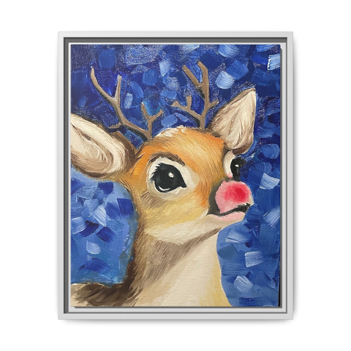 Rudolph Art Print on Matte Canvas - Framed