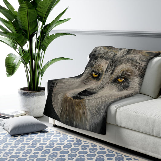 Wolf Art Sherpa Fleece Blanket