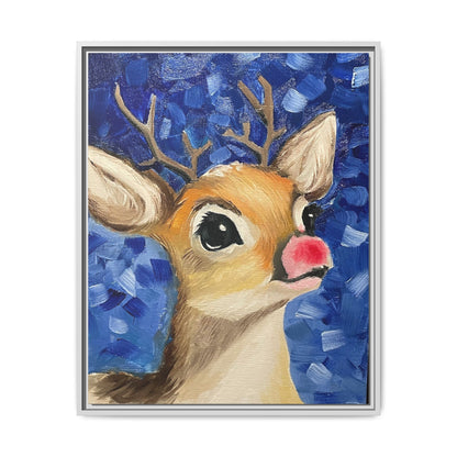 Rudolph Art Print on Matte Canvas - Framed