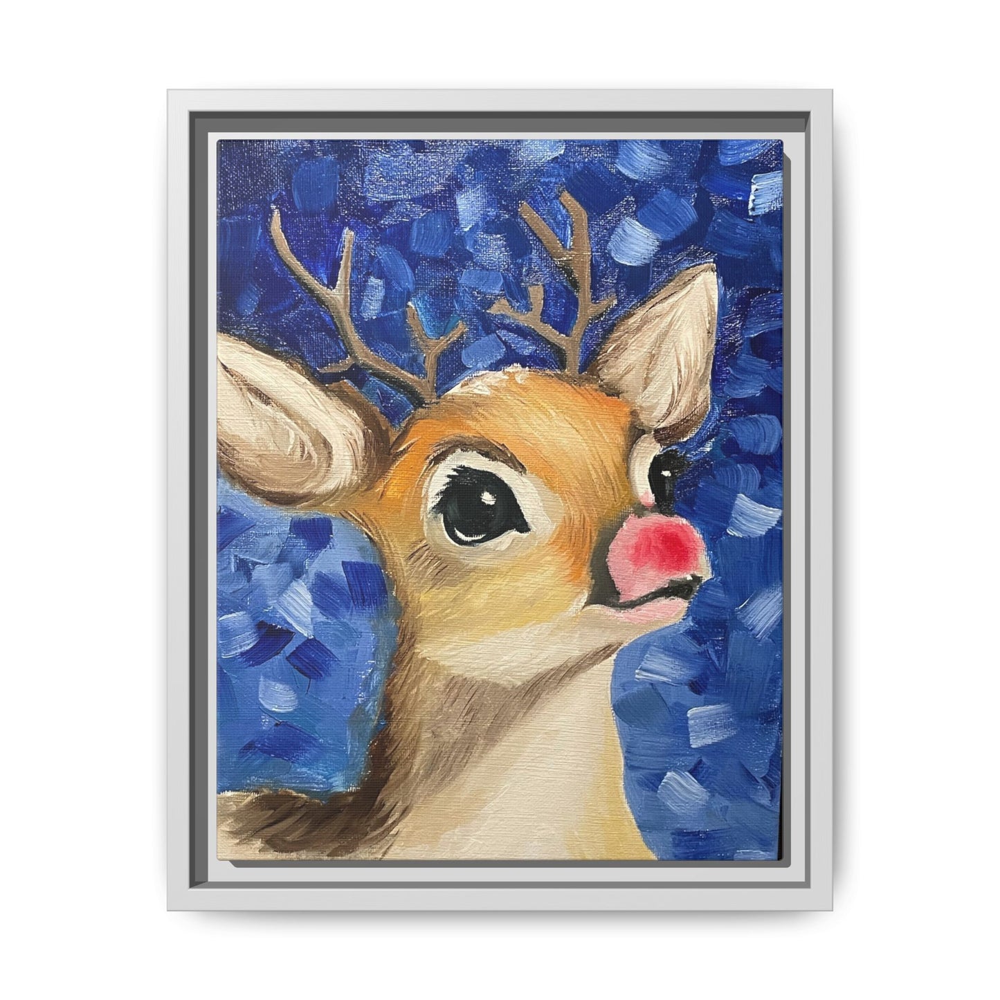 Rudolph Art Print on Matte Canvas - Framed