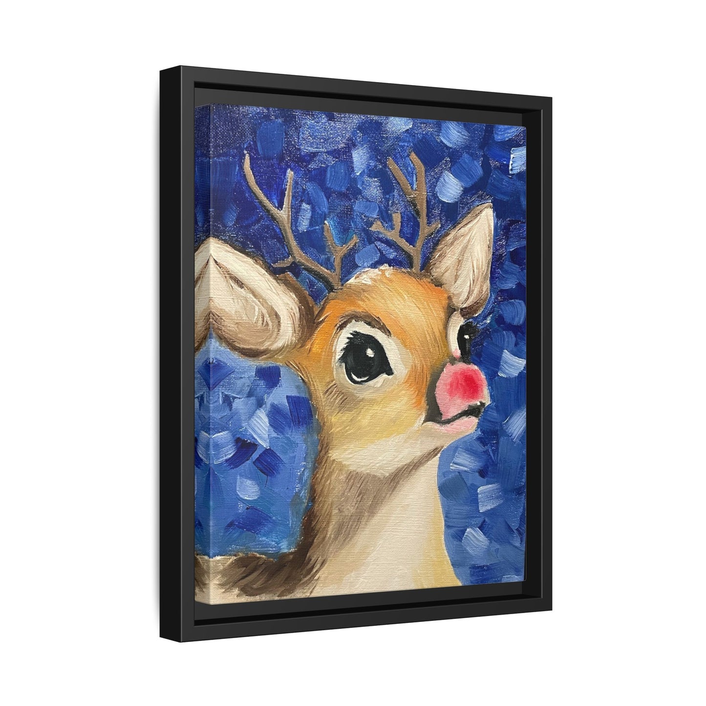 Rudolph Art Print on Matte Canvas - Framed